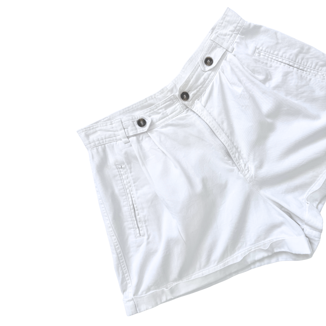 Clifford and Wills White Cotton Shorts | Medium / Large (Size 10)