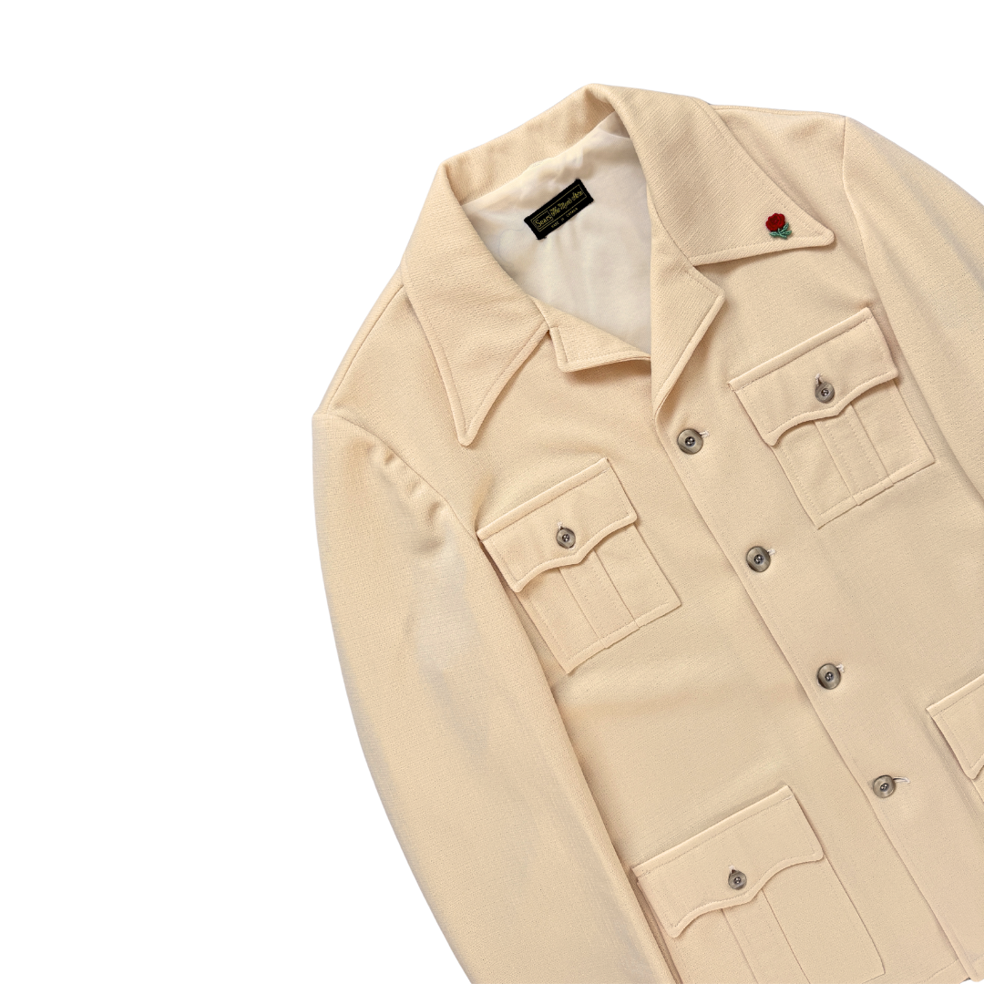 Sears Men's Butter Yellow Suit Jacket | Medium-Large