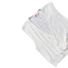 Load image into Gallery viewer, Alia Cream Wrap Front Cable Knit Vest | Small-Medium
