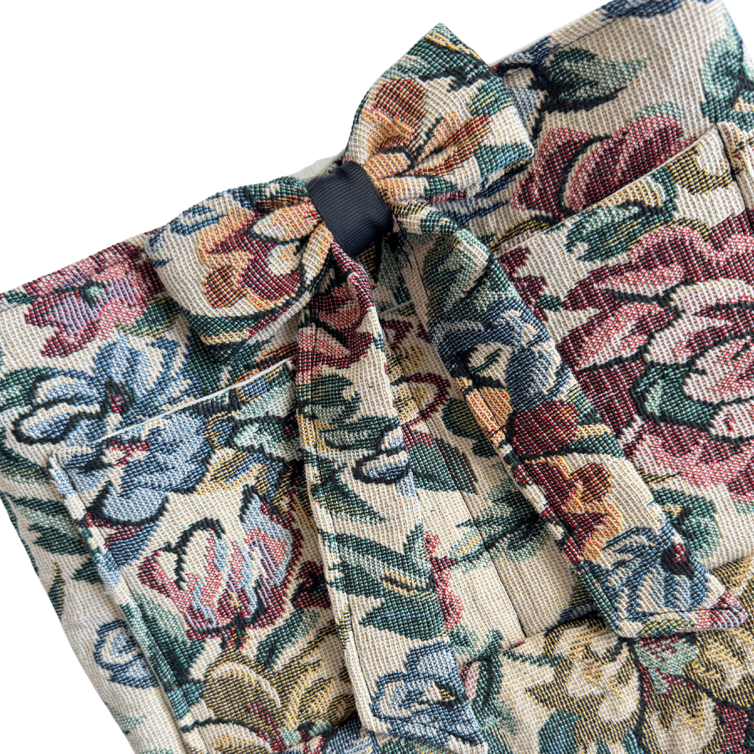Recycled Floral Textile Bow Purse
