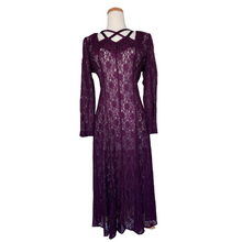 Load image into Gallery viewer, Dawn Joy Fashions Plum Purple Lace Dress | Medium
