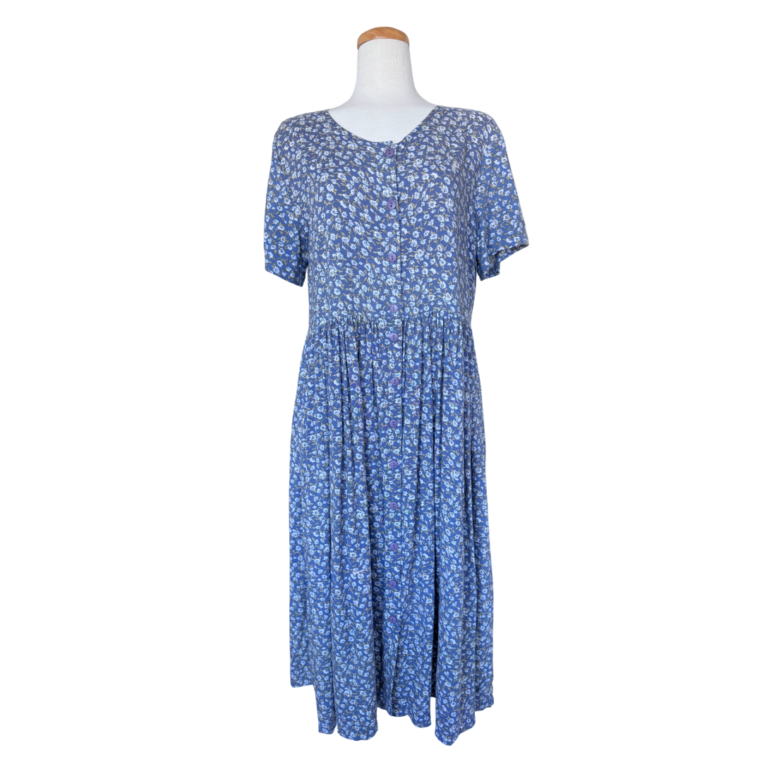 Moderama Blue Floral Maxi Dress | Medium-Large