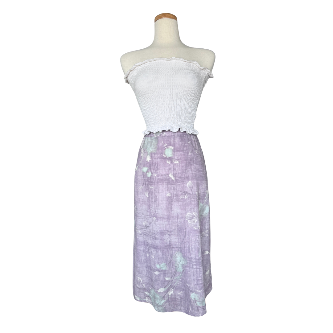 TanJay Purple Floral Maxi Skirt | Large