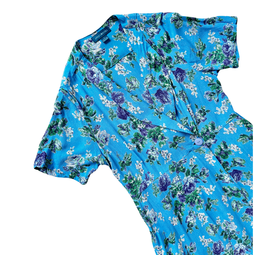 April Cornell Blue Floral Dress | Medium