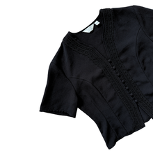 Load image into Gallery viewer, Next Ladieswear Black Blouse with Lace Trim | Small - Medium
