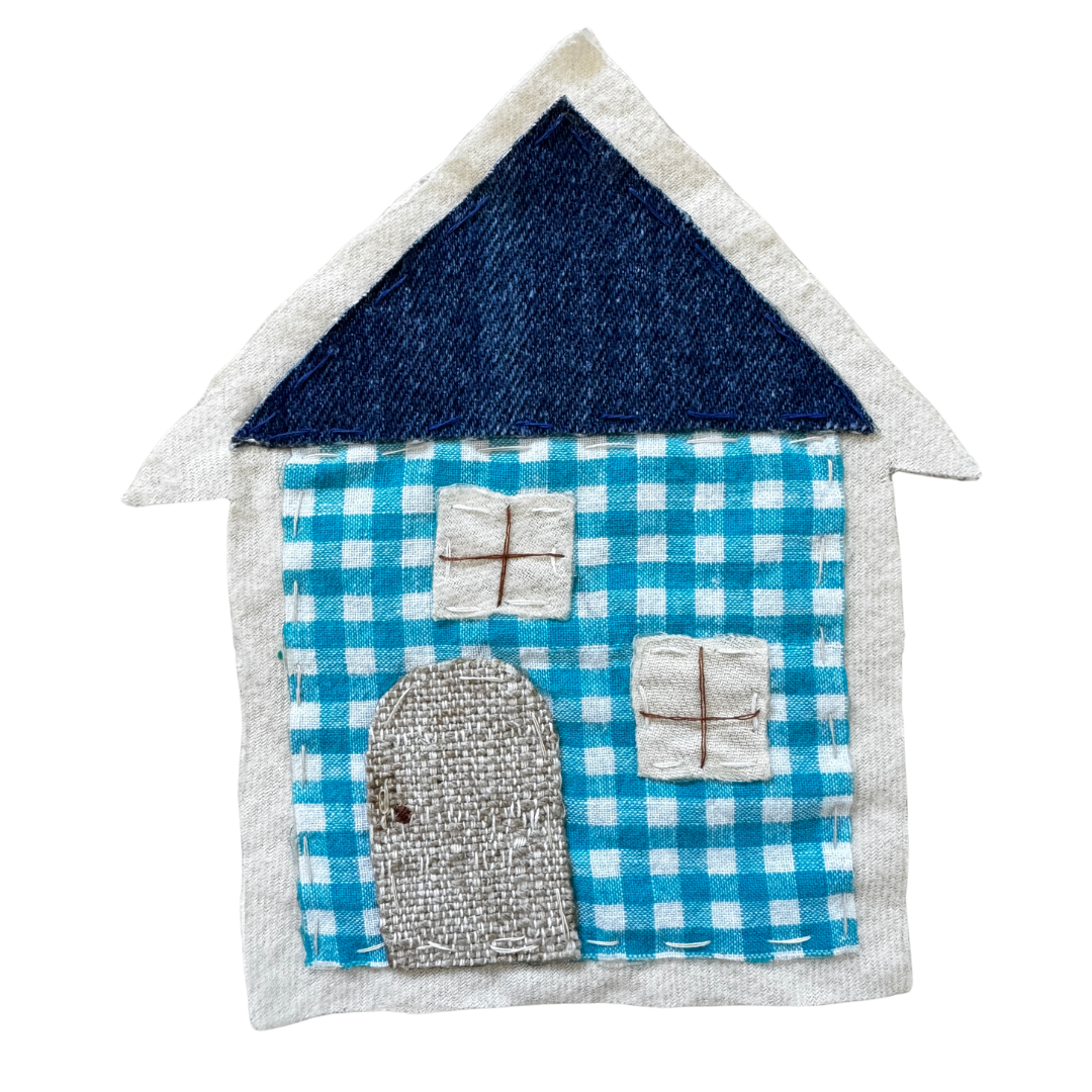 Blue Gingham House Patch - Mike's Patchwork