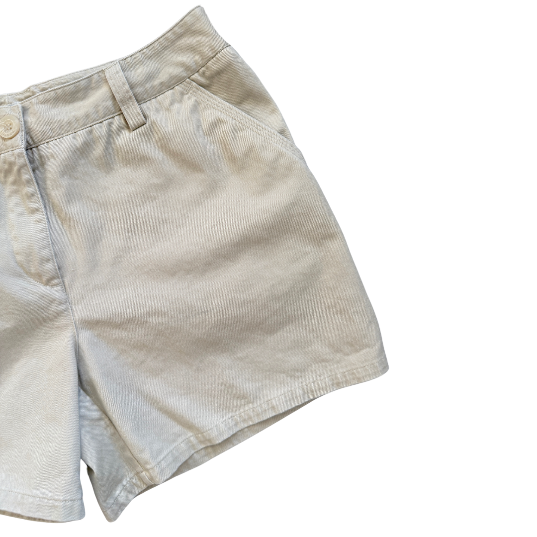 Jessica Beige Cotton Shorts | Medium - Large