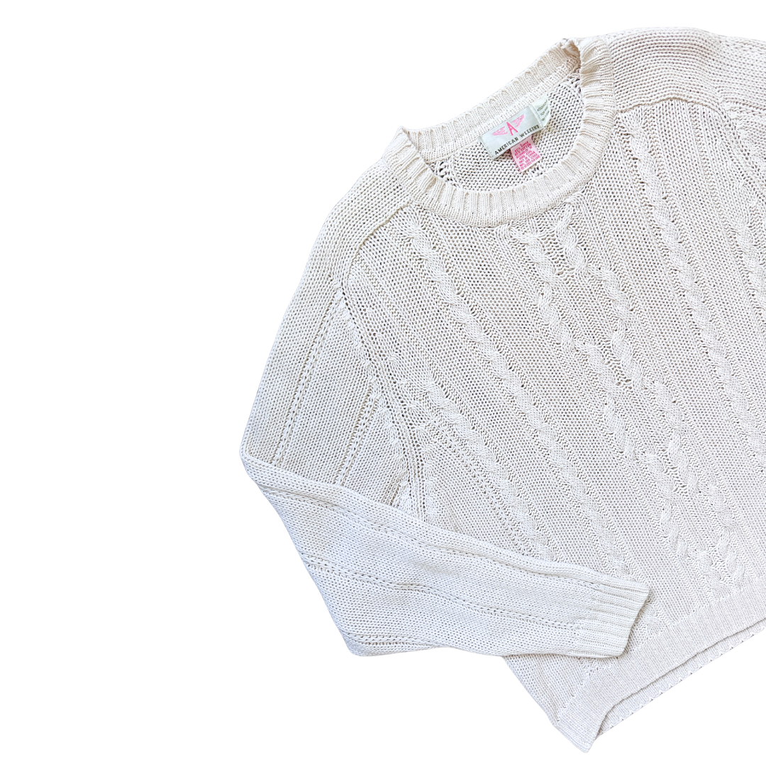 American Weekend Cable Knit Sweater | Large / Extra-Large