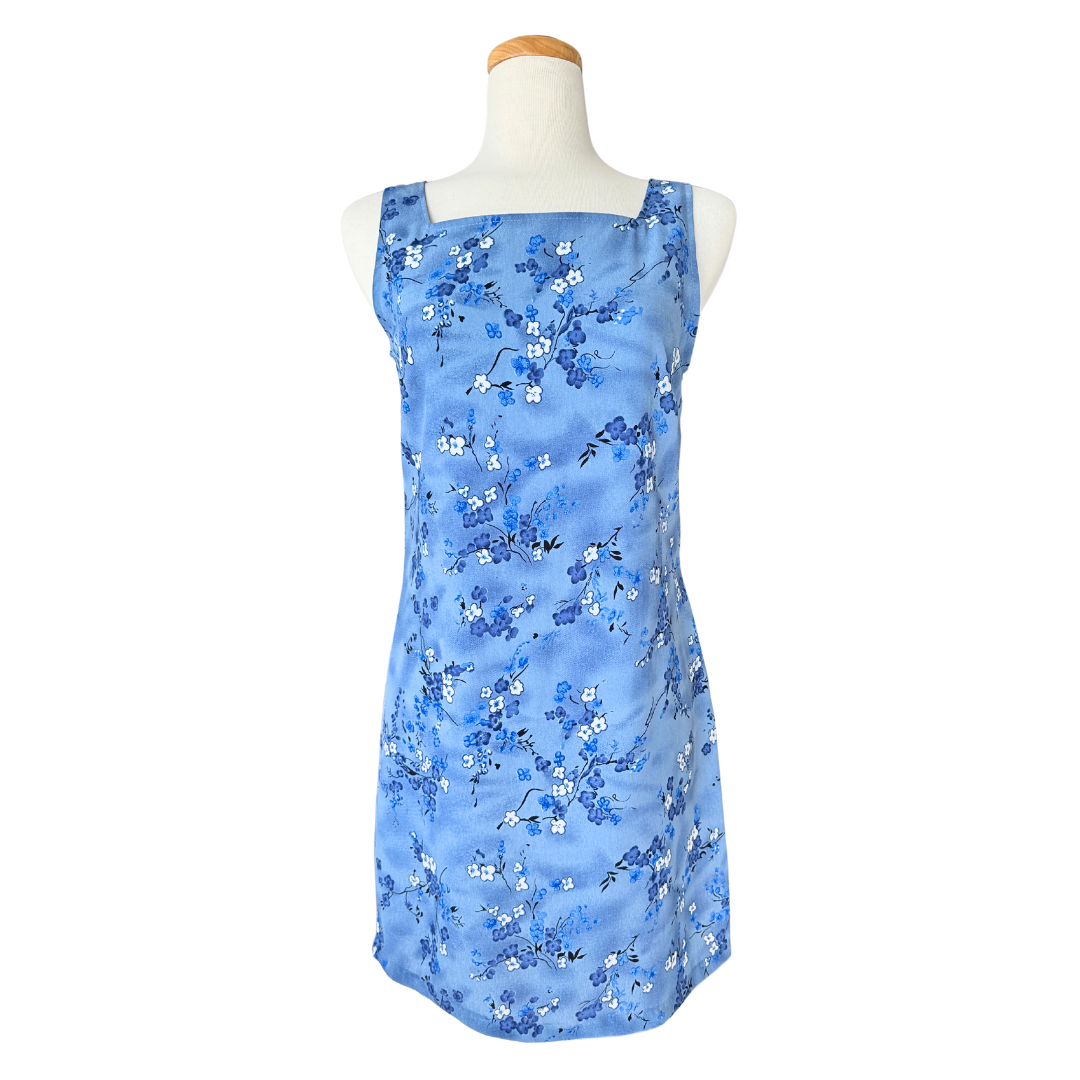 Fairweather Blue Floral Sheath Dress | Medium