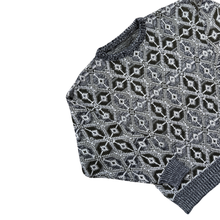 Load image into Gallery viewer, Grey and Green Abstract Print Grandpa Sweater | Large
