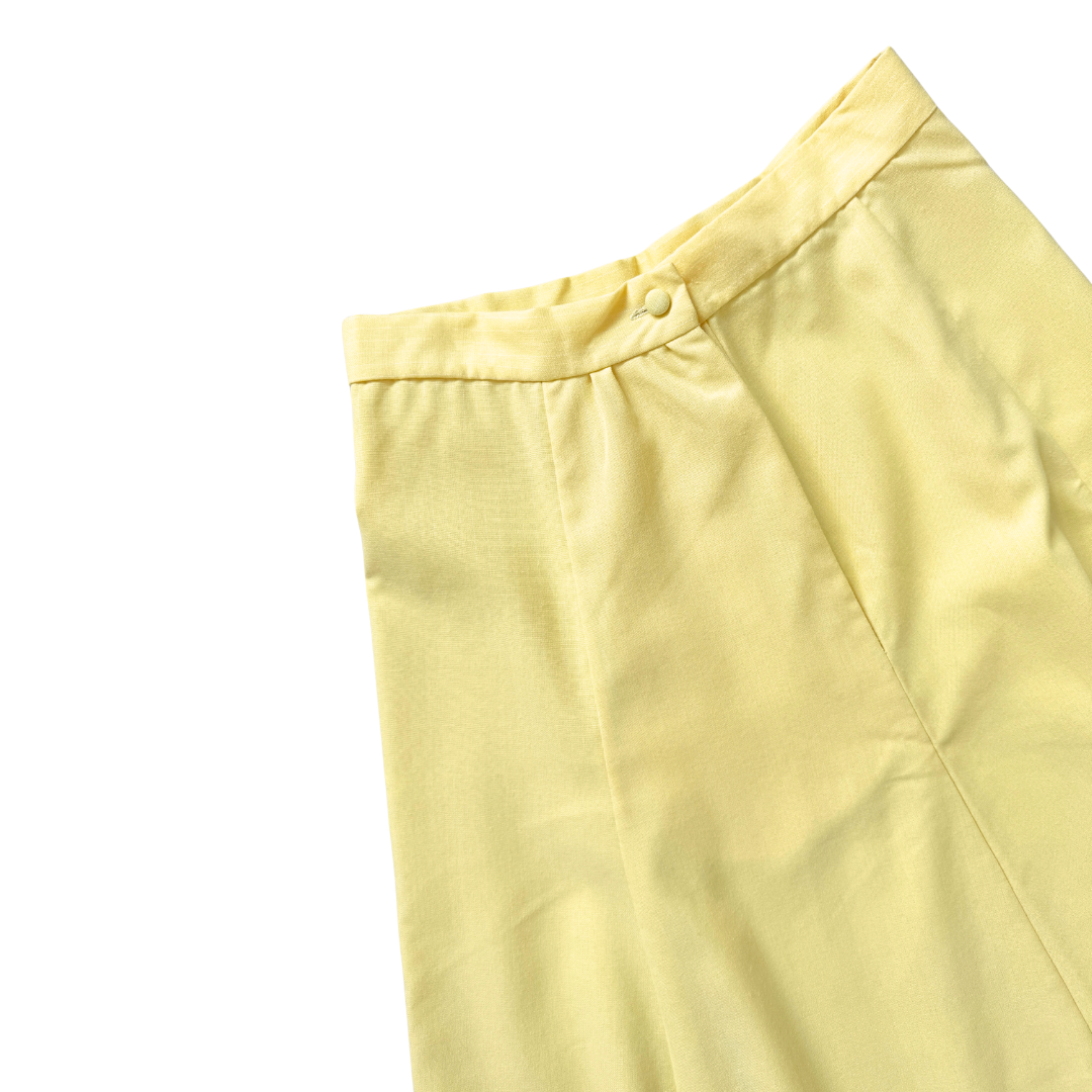 Yellow Pinstripe Maxi Skirt | Medium
