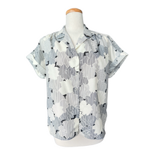 Load image into Gallery viewer, Black and Cream Floral and Abstract Print Blouse | Large /Extra-Large
