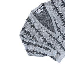 Load image into Gallery viewer, Nino Forilno Men&#39;s Gray and Black Abstract Cardigan | Large
