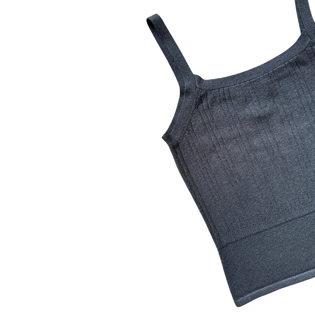 Principles Slate Blue Ribbed Knit Tank | Small - Medium