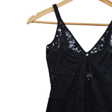 Load image into Gallery viewer, Black Lace Underwire Body Suit | 36C
