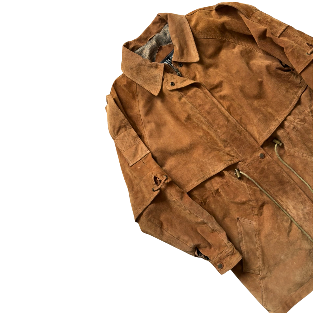 Cosa Nova Rust Suede Coat | Medium