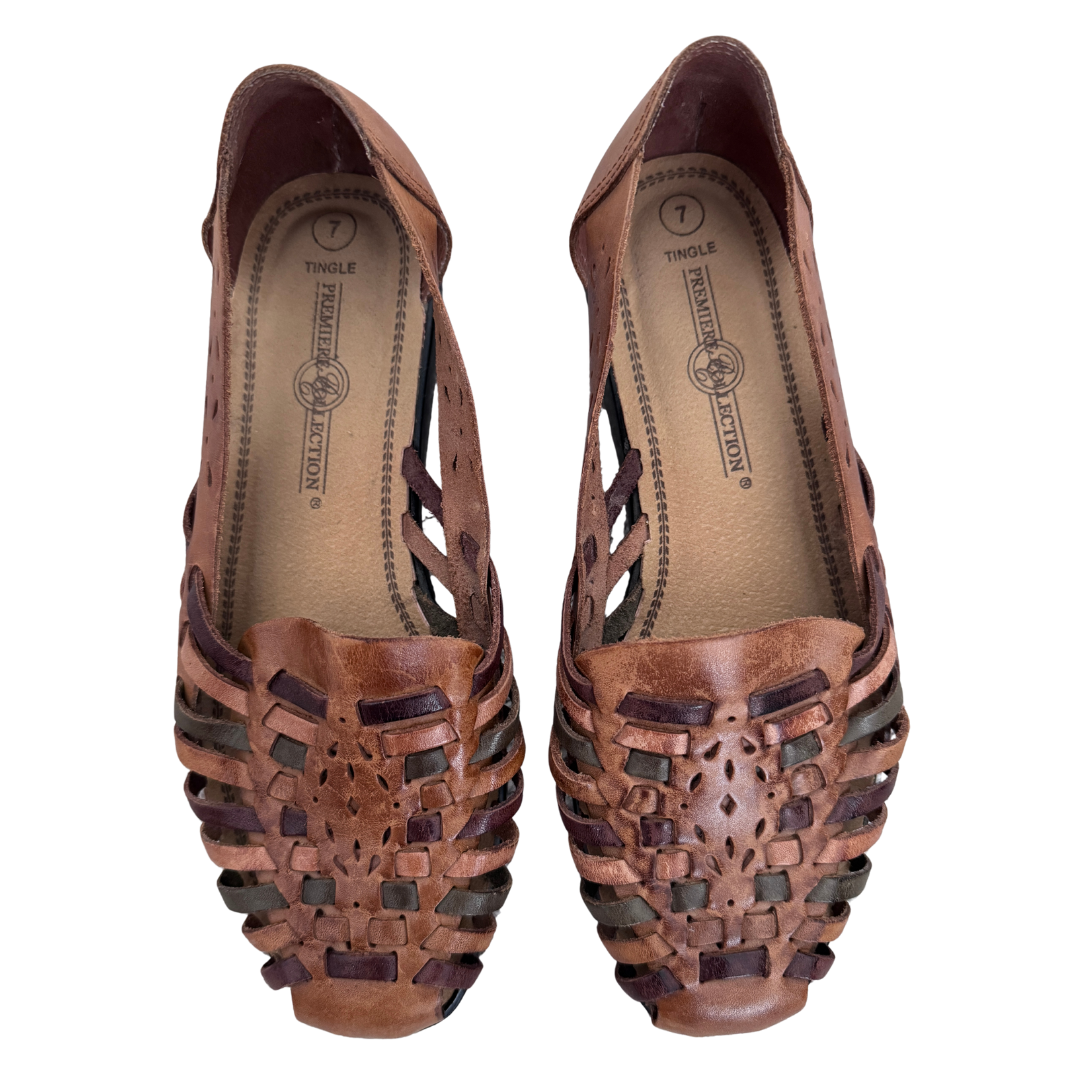 Premium Collection Brown, Purple and Green Huarache Shoes | 7