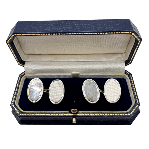 Vintage stamped B & S (Bentley and Skinner London) genuine sterling silver cuff links.