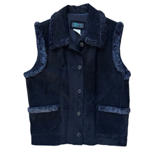 Load image into Gallery viewer, DC Collection Leather Vest with Faux Fur Trim | Extra-Large
