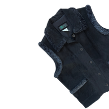 Load image into Gallery viewer, DC Collection Leather Vest with Faux Fur Trim | Extra-Large
