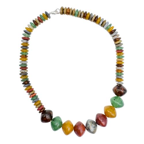 Upcycled Chunky Multi-Tonal Beaded Necklace