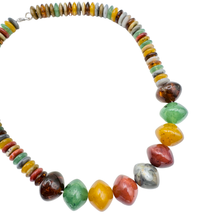Load image into Gallery viewer, Upcycled Chunky Multi-Tonal Beaded Necklace

