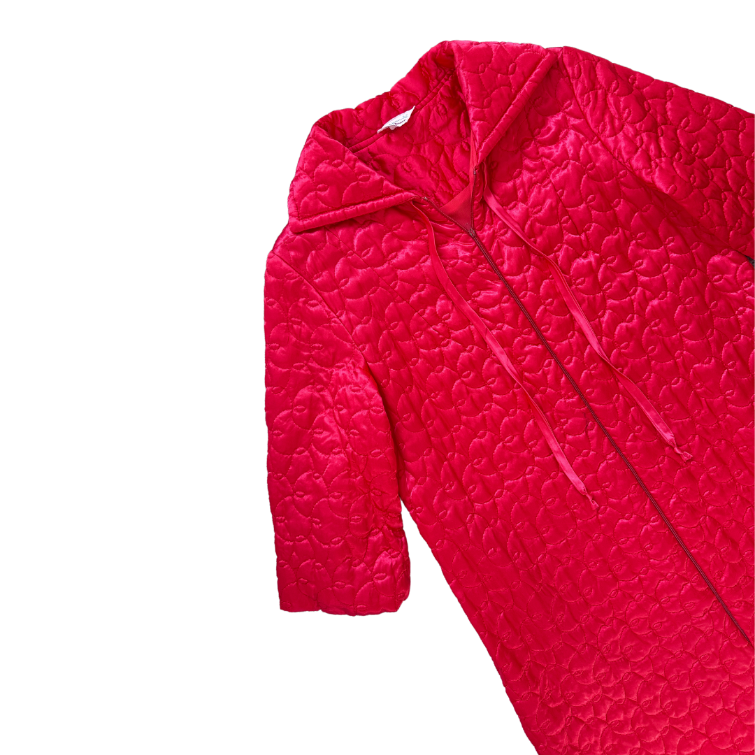 Gaymode Penneys Red Quilted Overcoat | Medium