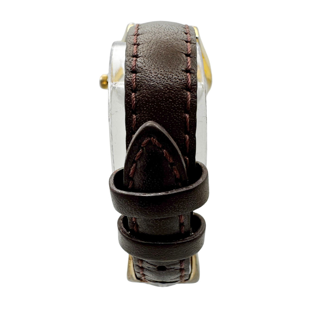 90s Disney Mickey Mouse Watch with Brown Leather Band