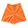 Vintage 70s Neon Orange Fortrel Shorts | Small