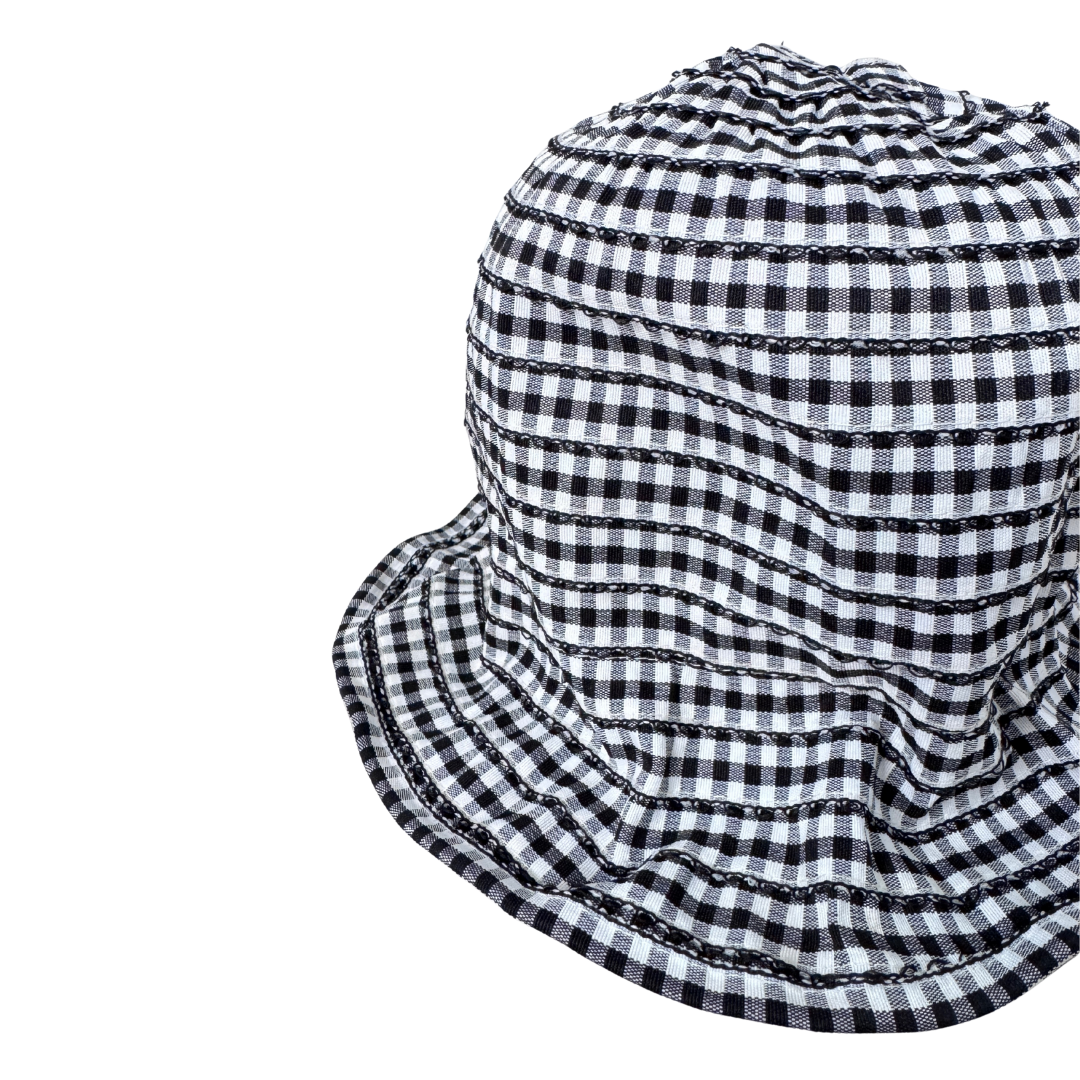 Andre Diffusion Black and White Gingham Hat
