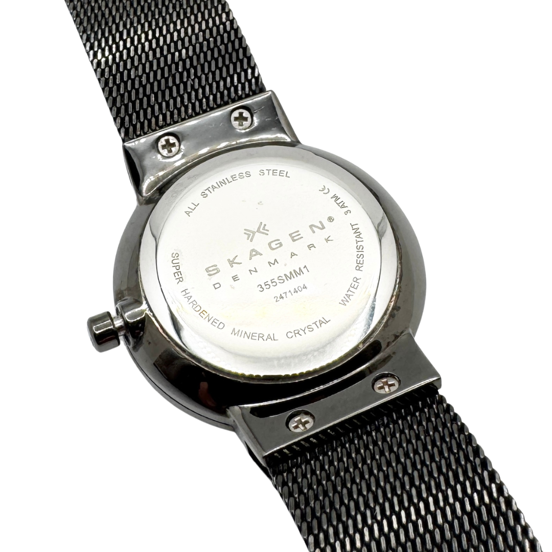 Skagen Ancher Charcoal Steel Mesh Watch