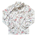 Vintage 70s - 80s Sears Floral Tie-Neck Blouse | Medium