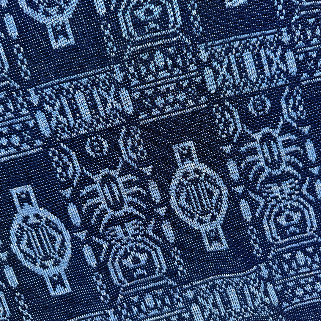 AC Sport Navy Geometric Knit Sweater | Large