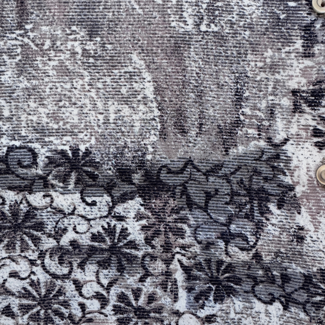 Jessie Neutral Tones Abstract and Floral Blouse | Medium -Large