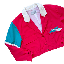 Load image into Gallery viewer, Fashion Gallery Bright Coral Abstract Graphic Jacket | Large
