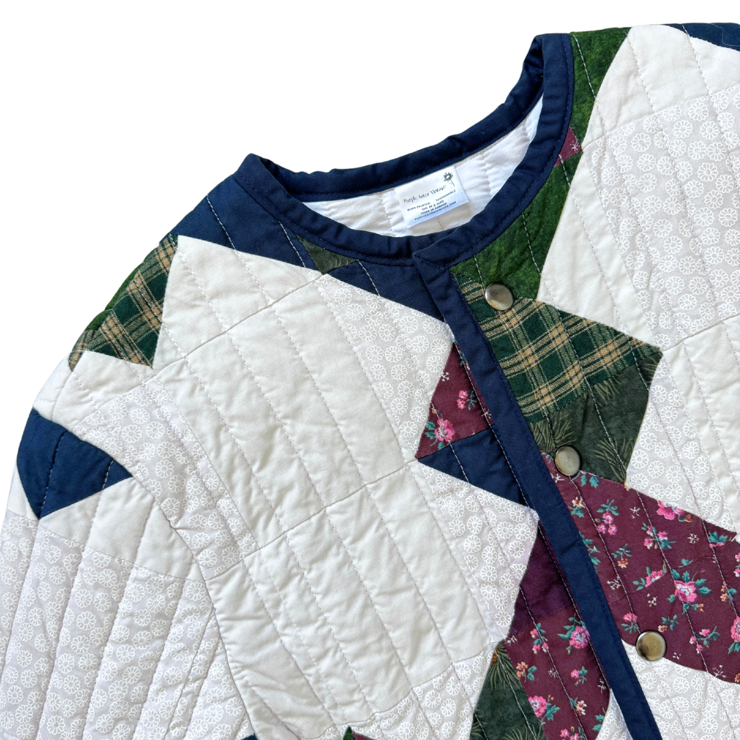 Recycled Geometric Pinecone Quilted Jacket | Small / Medium