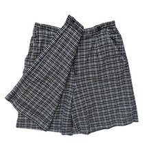 Load image into Gallery viewer, Black and Beige Plaid Skort | Medium
