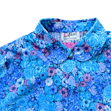 Load image into Gallery viewer, D&#39;Allaird&#39;s Blue Rose Print Blouse | Small-Medium
