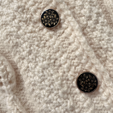 Load image into Gallery viewer, Chunky Knit Wool Vest with Black Floral Buttons | Medium
