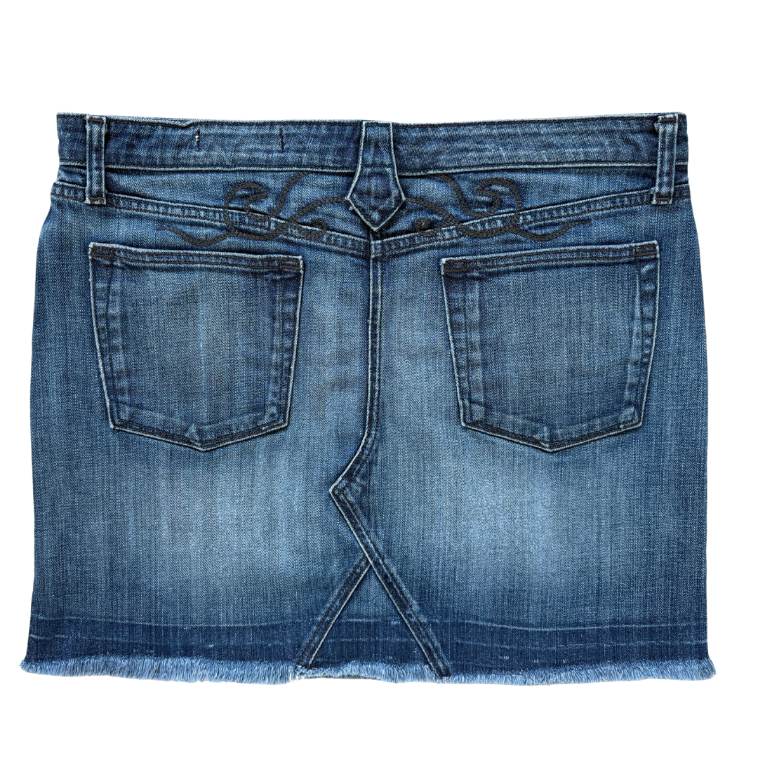 Ralph Lauren Multi-Stitched Denim Mini Skirt | Sz 12 (Large / Extra-Large)