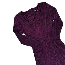 Load image into Gallery viewer, Dawn Joy Fashions Plum Purple Lace Dress | Medium
