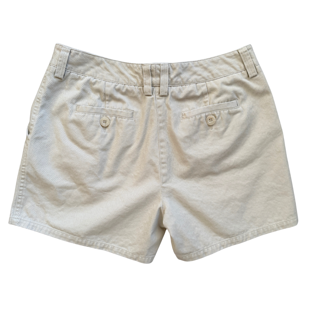 Jessica Beige Cotton Shorts | Medium - Large