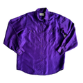 Vintage 80s Variation Royal Purple Silk Shirt | Medium-Large
