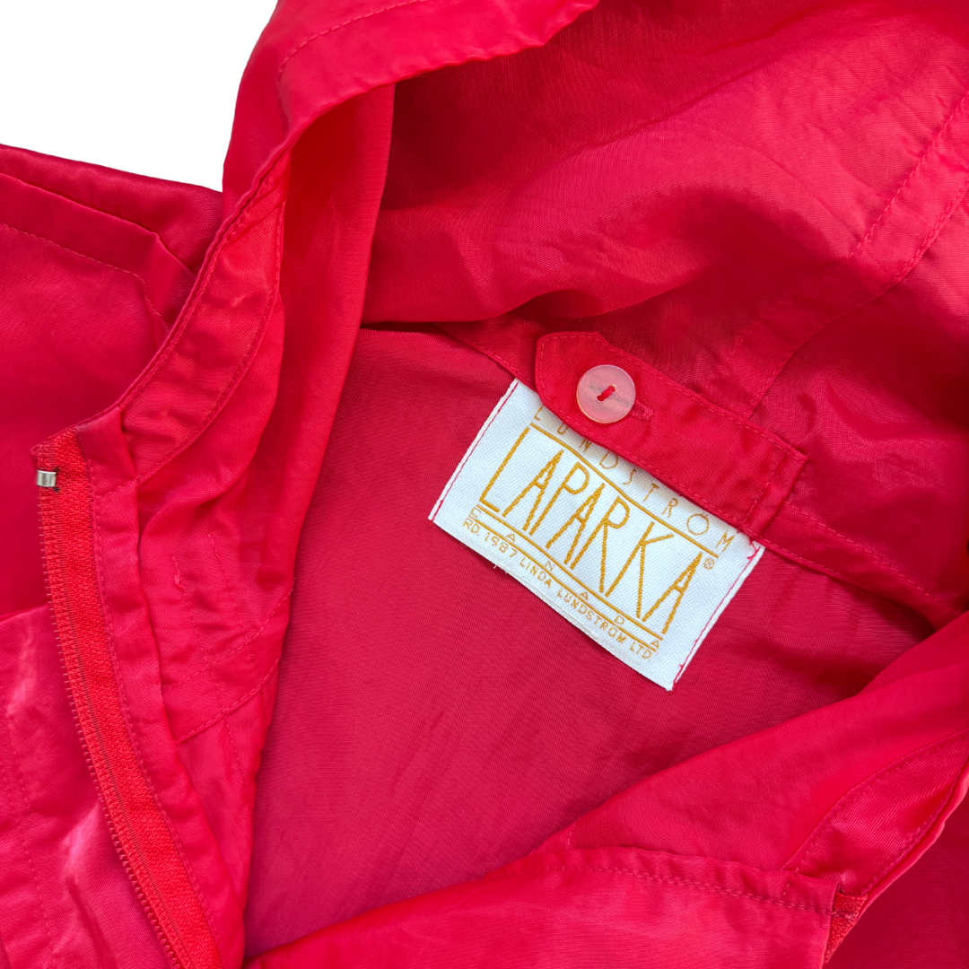 Linda Lundstrom LaParka Red Wool with Black Nisga Motif | Large