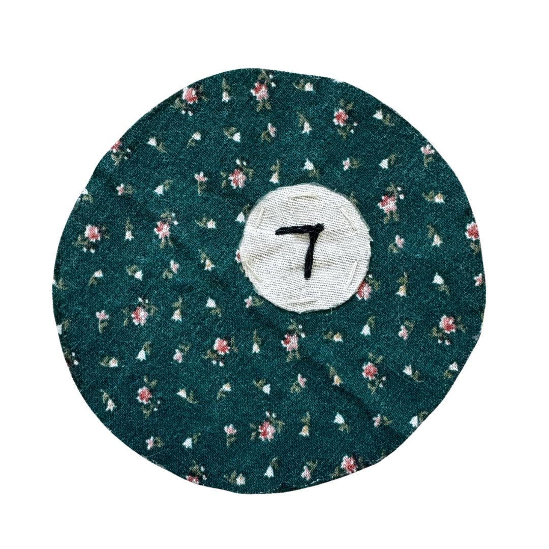 #7 Floral Pool Ball Patch - Mike's Patchwork