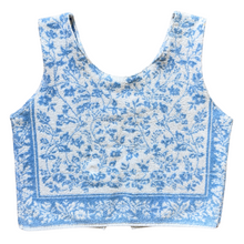Load image into Gallery viewer, Recycled Vintage Blue and White Floral Towel Vest | Large / Extra-Large
