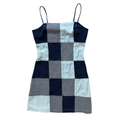 Vintage 90s Y2K Clockhouse Denim Patchwork Mini Dress | Small