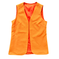 Vintage 70s Neon Orange Fortrel Open Front Vest | Small