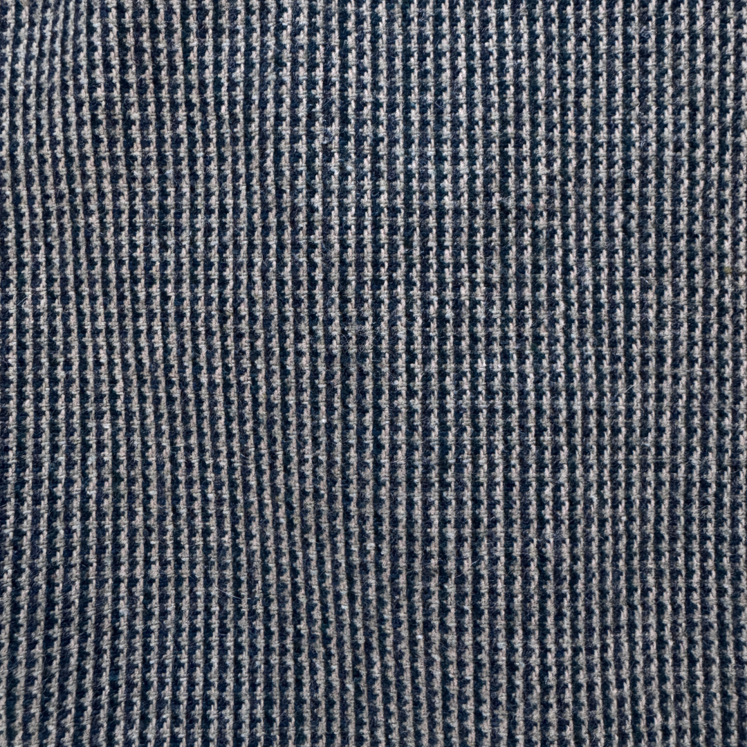 Cream Black and Beige Wool Blend Checkered Vest | Small-Medium