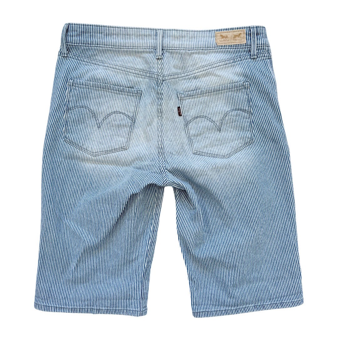 Levi's Light Wash Striped Jorts | Size 6